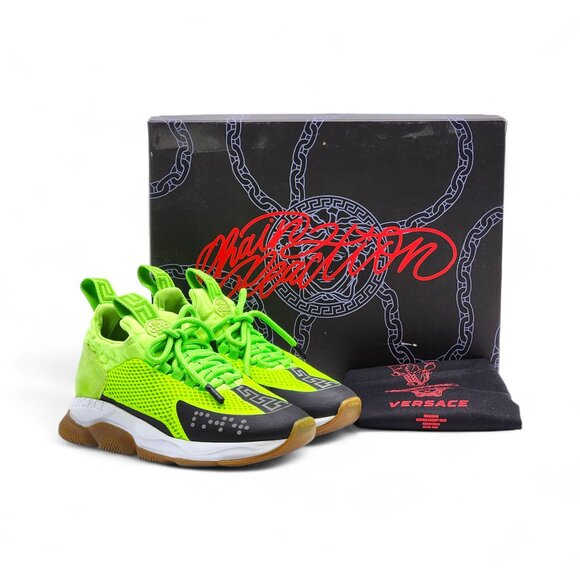 Versace Shoes - Versace Chain Reaction Women’s Sneakers Neon Green EU 37 US 6.5 - Preowned